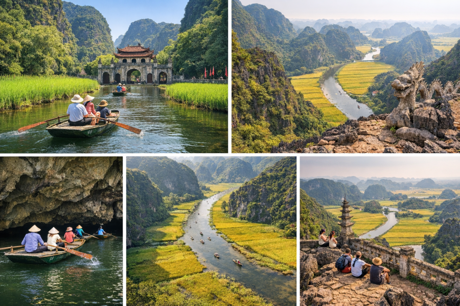 Ninh Binh: Hoa Lu â€“ Tam Coc â€“ Mua Cave Full Day Signature Tour