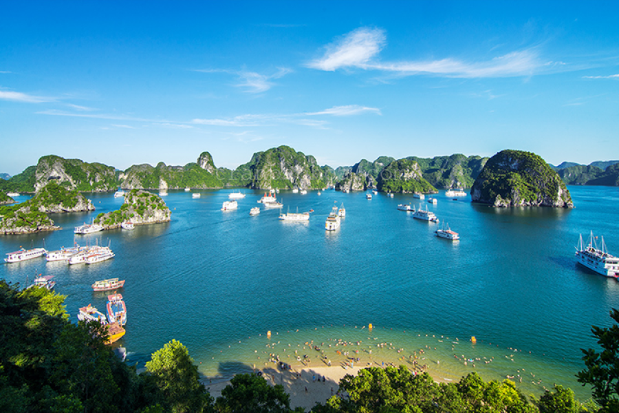 Halong Bay Luxury Cruise and Limousine Bus Full  Day  Tour